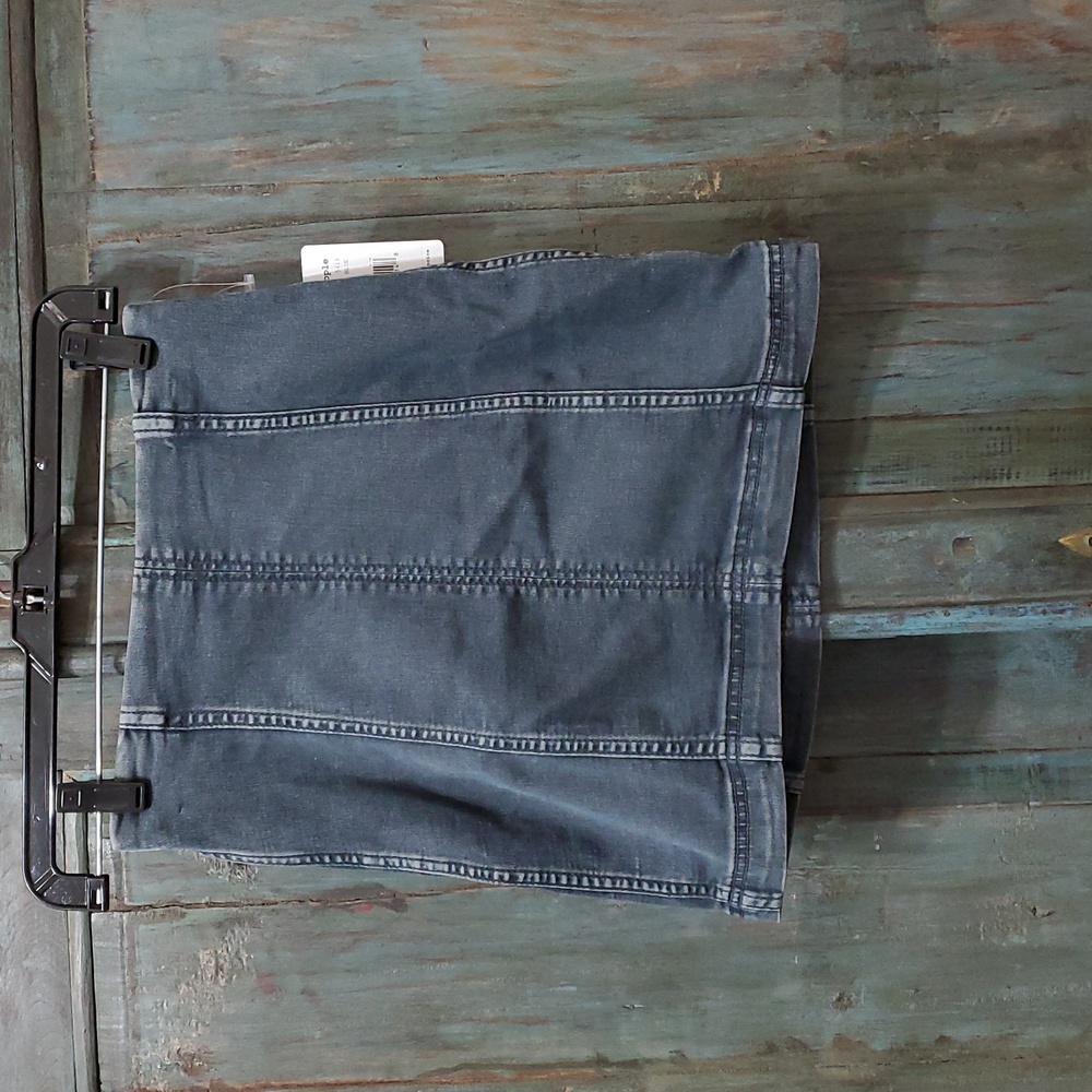 Free People Westminister Blue Denim Mini Skirt, NWT - Picture 2 of 5